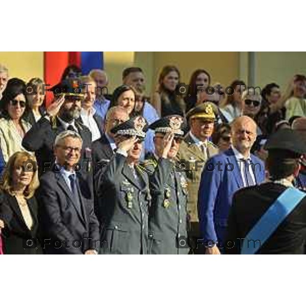 Tiziano Manzoni/LaPresse 5-06- 2024 Bergamo, Italia Cronaca Bergamo Festa dell\'arma dei carabinieri 210 anno di fondazione con Maria Cristina Rota Prefetto di Bergamo e colonnello Salvatore Sauco