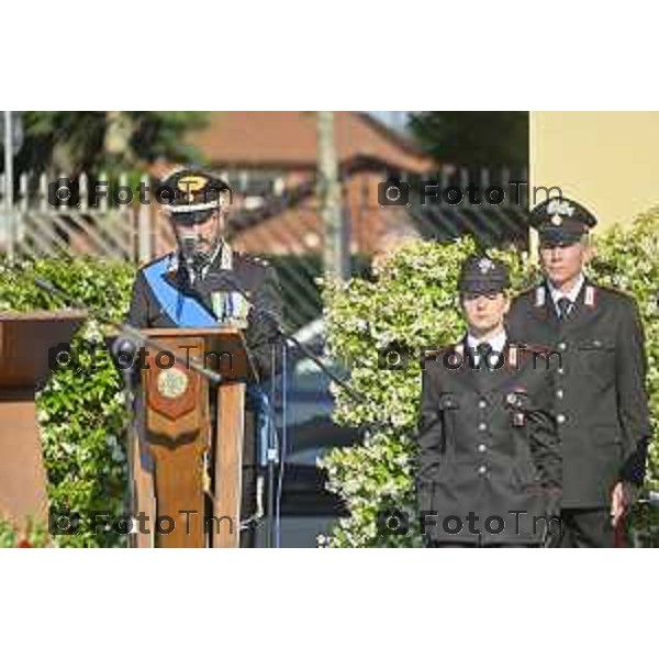 Tiziano Manzoni/LaPresse 5-06- 2024 Bergamo, Italia Cronaca Bergamo Festa dell\'arma dei carabinieri 210 anno di fondazione con Maria Cristina Rota Prefetto di Bergamo e colonnello Salvatore Sauco