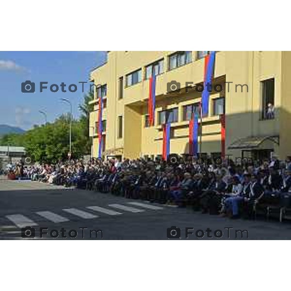 Tiziano Manzoni/LaPresse 5-06- 2024 Bergamo, Italia Cronaca Bergamo Festa dell\'arma dei carabinieri 210 anno di fondazione con Maria Cristina Rota Prefetto di Bergamo e colonnello Salvatore Sauco