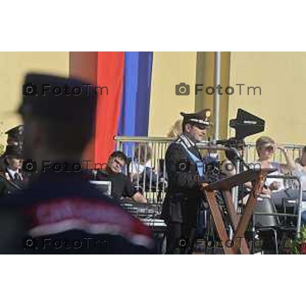 Tiziano Manzoni/LaPresse 5-06- 2024 Bergamo, Italia Cronaca Bergamo Festa dell\'arma dei carabinieri 210 anno di fondazione con Maria Cristina Rota Prefetto di Bergamo e colonnello Salvatore Sauco