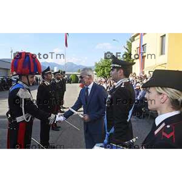 Tiziano Manzoni/LaPresse 5-06- 2024 Bergamo, Italia Cronaca Bergamo Festa dell\'arma dei carabinieri 210 anno di fondazione con Maria Cristina Rota Prefetto di Bergamo e colonnello Salvatore Sauco