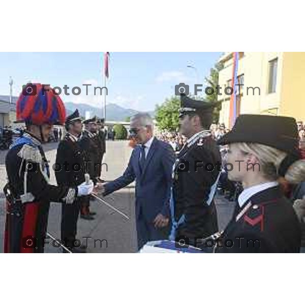 Tiziano Manzoni/LaPresse 5-06- 2024 Bergamo, Italia Cronaca Bergamo Festa dell\'arma dei carabinieri 210 anno di fondazione con Maria Cristina Rota Prefetto di Bergamo e colonnello Salvatore Sauco