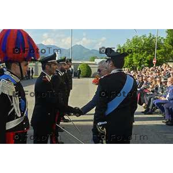 Tiziano Manzoni/LaPresse 5-06- 2024 Bergamo, Italia Cronaca Bergamo Festa dell\'arma dei carabinieri 210 anno di fondazione con Maria Cristina Rota Prefetto di Bergamo e colonnello Salvatore Sauco