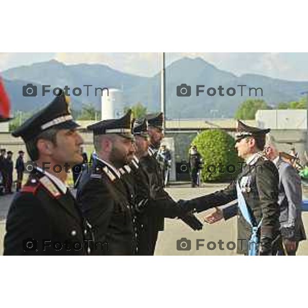 Tiziano Manzoni/LaPresse 5-06- 2024 Bergamo, Italia Cronaca Bergamo Festa dell\'arma dei carabinieri 210 anno di fondazione con Maria Cristina Rota Prefetto di Bergamo e colonnello Salvatore Sauco