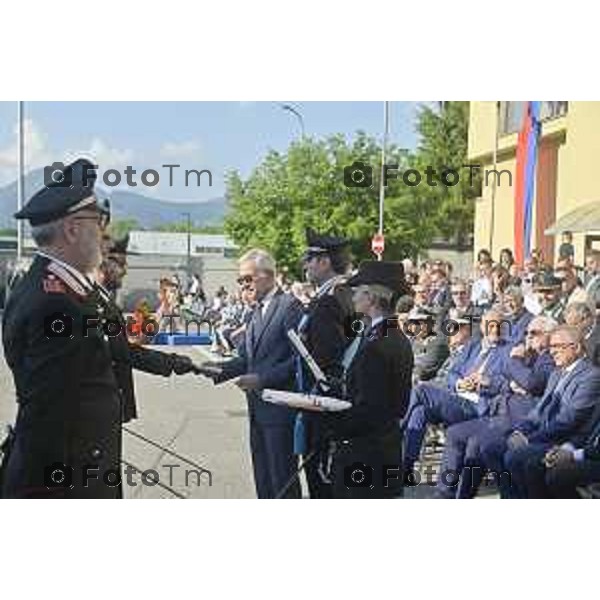 Tiziano Manzoni/LaPresse 5-06- 2024 Bergamo, Italia Cronaca Bergamo Festa dell\'arma dei carabinieri 210 anno di fondazione con Maria Cristina Rota Prefetto di Bergamo e colonnello Salvatore Sauco