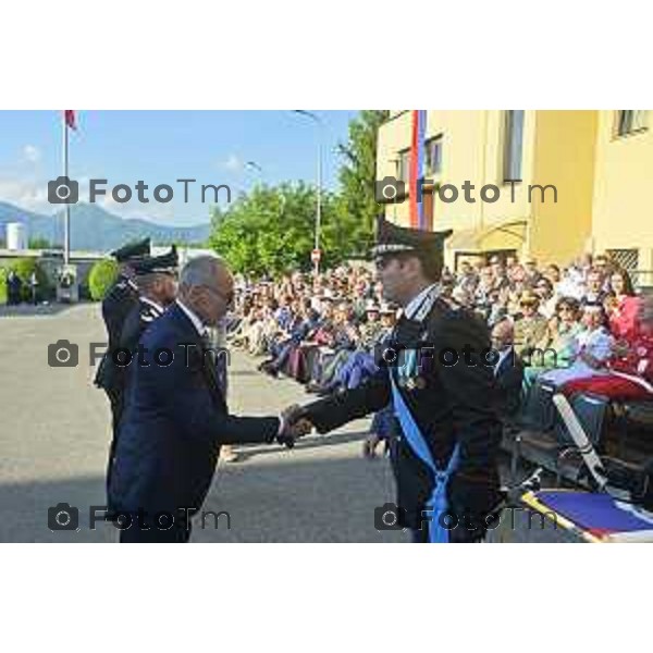 Tiziano Manzoni/LaPresse 5-06- 2024 Bergamo, Italia Cronaca Bergamo Festa dell\'arma dei carabinieri 210 anno di fondazione con Maria Cristina Rota Prefetto di Bergamo e colonnello Salvatore Sauco