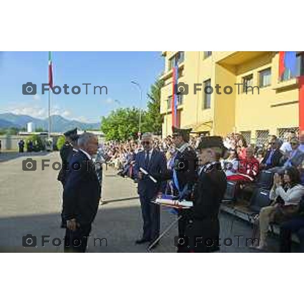 Tiziano Manzoni/LaPresse 5-06- 2024 Bergamo, Italia Cronaca Bergamo Festa dell\'arma dei carabinieri 210 anno di fondazione con Maria Cristina Rota Prefetto di Bergamo e colonnello Salvatore Sauco