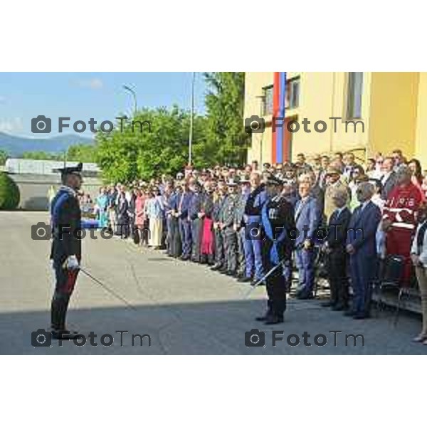 Tiziano Manzoni/LaPresse 5-06- 2024 Bergamo, Italia Cronaca Bergamo Festa dell\'arma dei carabinieri 210 anno di fondazione con Maria Cristina Rota Prefetto di Bergamo e colonnello Salvatore Sauco