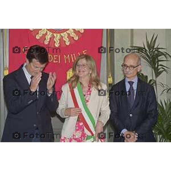 Tiziano Manzoni/LaPresse 11-06- 2024 Bergamo, Italia Cronaca Insediamento Elena Carnevali nuovo sindaco di Bergamo 2024