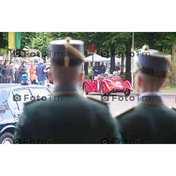 Tiziano Manzoni/LaPresse 11-06- 2024 Bergamo, Italia Cronaca Bergamo mille miglia storica all\'accademia gdf 2024