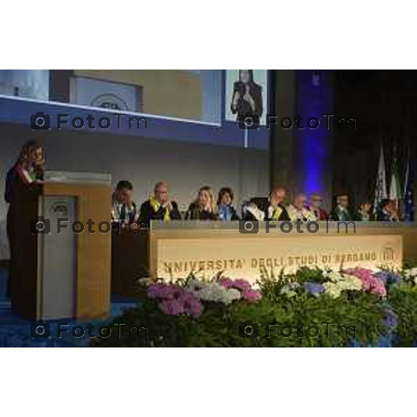 Tiziano Manzoni/LaPresse 15--06- 2024 Bergamo, Italia Cronaca Università Bergamo, il Graduation Da consegna dei diplomi di laurea e primo intervento in fascia tricolore di Elena Carnevali