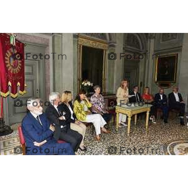 Tiziano Manzoni/LaPresse 20-06- 2024 Bergamo, Italia Cronaca Bergamo Bergam Elena Carnevali presenta la Giunta 2024 Da sx Marco Berlanda Ferruccio Rota Oriana Ruzzini Claudia Lenzini Marzia Marchesi Elena Carnevali Sergio Gandi Marcella Messina Giacomo Angeloni Francesco Valesini