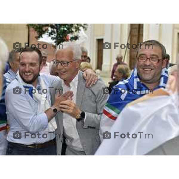 Tiziano Manzoni/LaPresse 24--06- 2024 Bergamo, Italia Cronaca Romano di Lombardia .ballottaggio Gianfranco Gafforelli nuovo sindaco, vince il centrodestra Paola Suardi