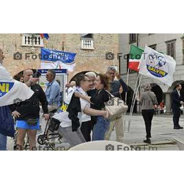 Tiziano Manzoni/LaPresse 24--06- 2024 Bergamo, Italia Cronaca Romano di Lombardia .ballottaggio Gianfranco Gafforelli nuovo sindaco, vince il centrodestra Paola Suardi