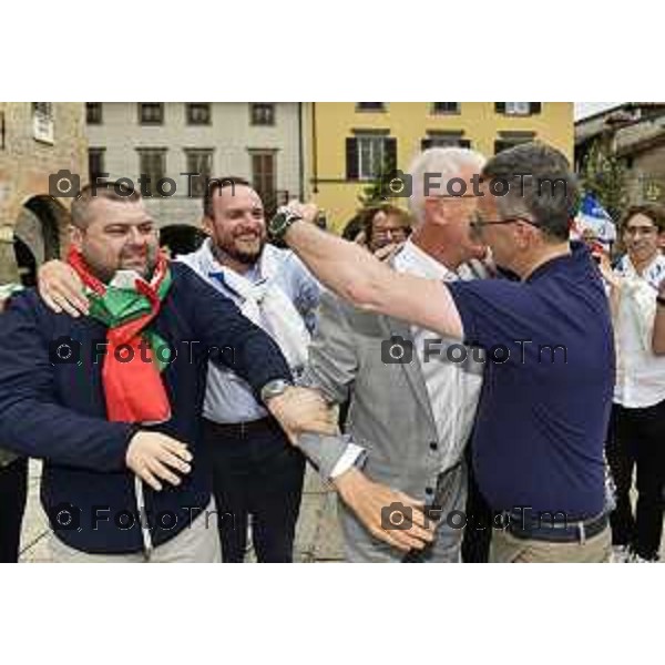 Tiziano Manzoni/LaPresse 24--06- 2024 Bergamo, Italia Cronaca Romano di Lombardia .ballottaggio Gianfranco Gafforelli nuovo sindaco, vince il centrodestra Paola Suardi