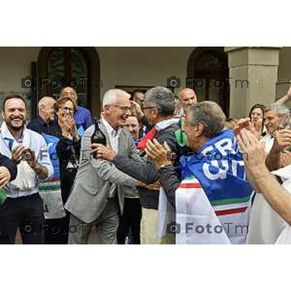 Tiziano Manzoni/LaPresse 24--06- 2024 Bergamo, Italia Cronaca Romano di Lombardia .ballottaggio Gianfranco Gafforelli nuovo sindaco, vince il centrodestra Paola Suardi