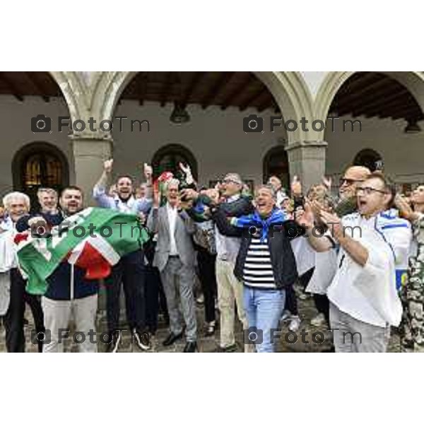 Tiziano Manzoni/LaPresse 24--06- 2024 Bergamo, Italia Cronaca Romano di Lombardia .ballottaggio Gianfranco Gafforelli nuovo sindaco, vince il centrodestra Paola Suardi