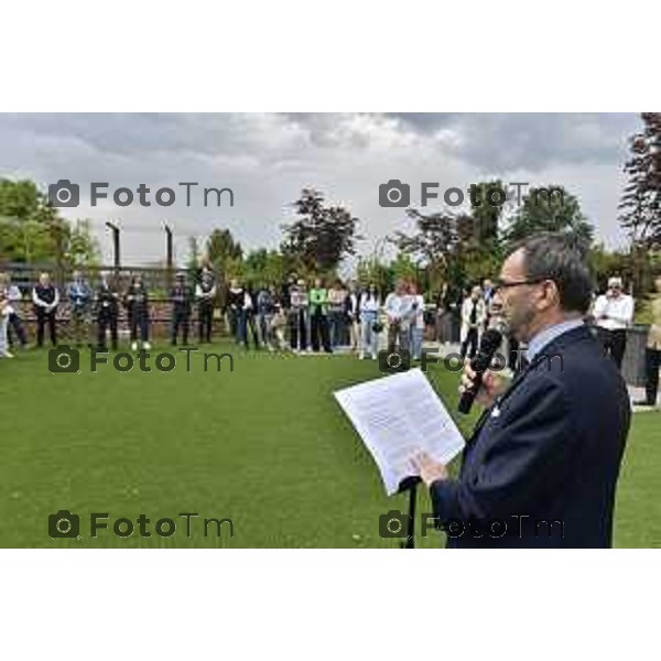 Tiziano Manzoni/LaPresse 25--06- 2024 Bergamo, Italia Cronaca Inaugurazione spazio esterno Polo di Formazione Universitaria ASST Papa Giovanni XXIII, Francesco Locati