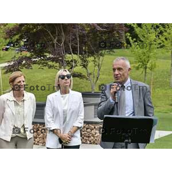 Tiziano Manzoni/LaPresse 25--06- 2024 Bergamo, Italia Cronaca Inaugurazione spazio esterno Polo di Formazione Universitaria ASST Papa Giovanni XXIII, Francesco Locati