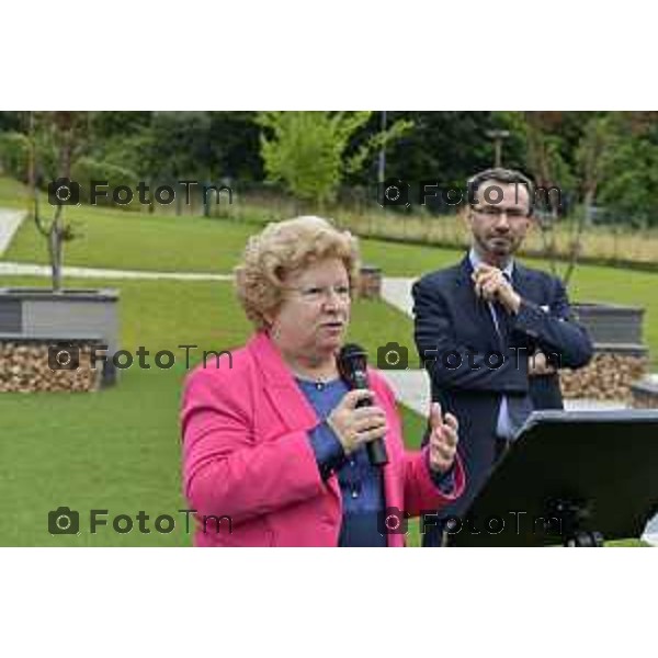 Tiziano Manzoni/LaPresse 25--06- 2024 Bergamo, Italia Cronaca Inaugurazione spazio esterno Polo di Formazione Universitaria ASST Papa Giovanni XXIII, Francesco Locati