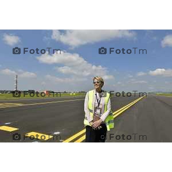 Tiziano Manzoni/LaPresse 27--06- 2024 Bergamo, Italia Cronaca Bergamo cerimonia inaugurale nuova via di rullaggio area nord Aeroporto di Orio Al Serio AMELIA CORTI