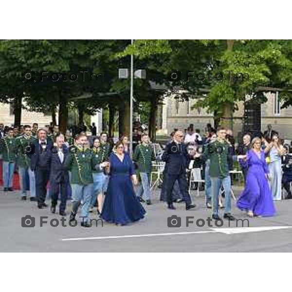 Tiziano Manzoni/LaPresse 29-06- 2024 Bergamo, Italia Cronaca Bergamo Accademia Guardia di Finanza Mak P 100 ballo giardino