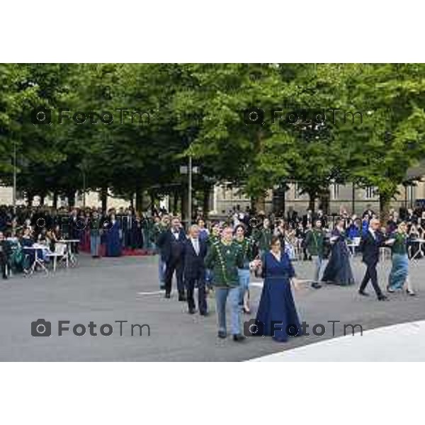 Tiziano Manzoni/LaPresse 29-06- 2024 Bergamo, Italia Cronaca Bergamo Accademia Guardia di Finanza Mak P 100 ballo giardino