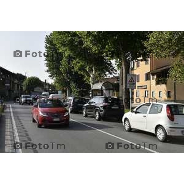 Tiziano Manzoni/LaPresse 225--06- 2024 Bergamo, Italia Cronaca Cologno al Serio rosso stop sulla circonvalazione e via Milano