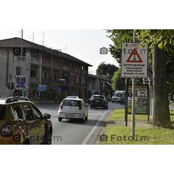 Tiziano Manzoni/LaPresse 225--06- 2024 Bergamo, Italia Cronaca Cologno al Serio rosso stop sulla circonvalazione e via Milano