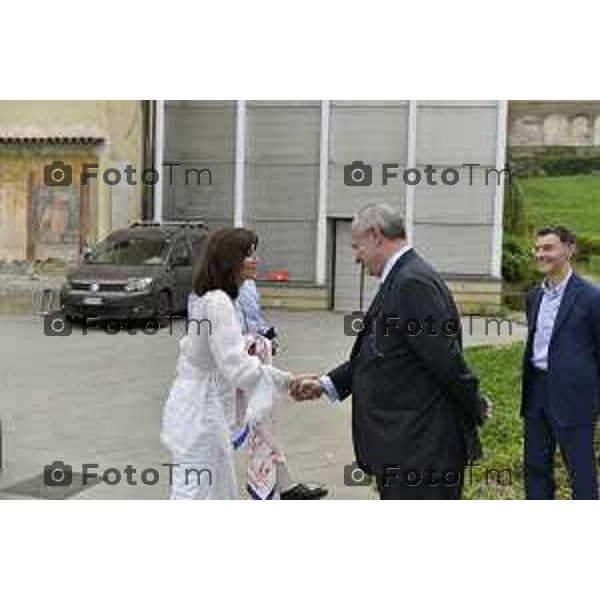 Tiziano Manzoni/LaPresse 29-06- 2024 Bergamo, Italia Cronaca Bergamo Ministro Bernini visita al Politecnico delle Arti, presso la sede dell\'Accademia di Belle Arti di Bergamo