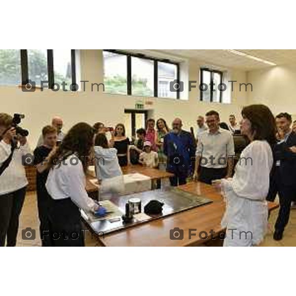 Tiziano Manzoni/LaPresse 29-06- 2024 Bergamo, Italia Cronaca Bergamo Ministro Bernini visita al Politecnico delle Arti, presso la sede dell\'Accademia di Belle Arti di Bergamo