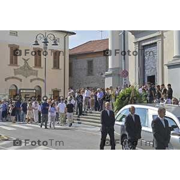 Tiziano Manzoni/LaPresse 20-07-2024 Bergamo, Italia Cronaca Bergamo Paladina funerale di Claudio Togni norto sul lavoro canale enel