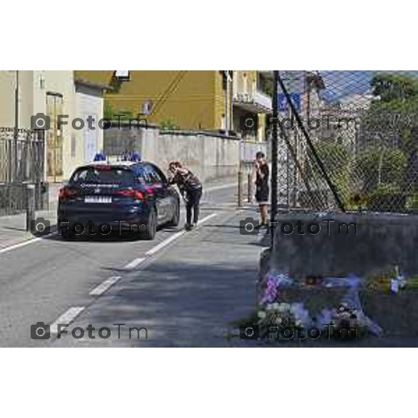 Tiziano Manzoni/LaPresse 2--08- 2024 Bergamo, Italia Cronaca Incontro Terno d\'Isola Bg il luogo dell\'accoltellamento di Sharon Verzeni