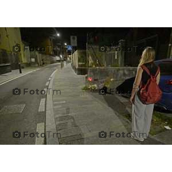 Tiziano Manzoni/LaPresse 05-08- 2024 Bergamo, Italia Cronaca Nera terno d\'Isola di notte il percorso fatto una settimana dopo l\'omicidio dopo la mezzanotte Sharon Verzeni