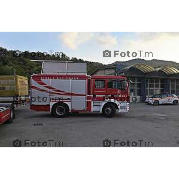 Tiziano Manzoni/LaPresse 6-08- 2024 Bergamo, Italia Cronaca Pontida BG infortunio sul lavoro autista investito da mezzo pesante in manovra