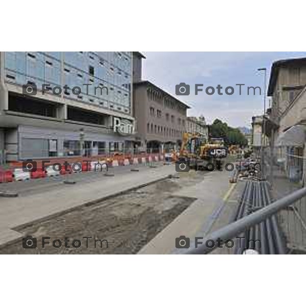 Tiziano Manzoni/LaPresse 27-06- 2024 Bergamo, Italia Cronaca cantiere A2A teleriscaldamento via camozzi