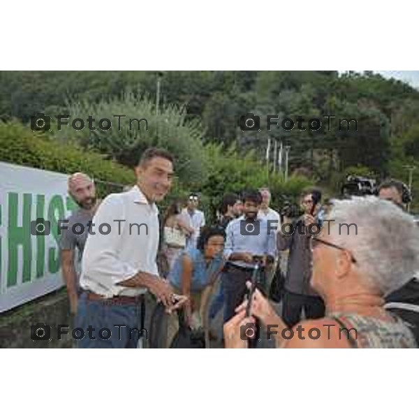 Tiziano Manzoni/LaPresse 10-08- 2024 Bergamo, Italia CronacaPontida Bergamo Generale Roberto Vannacci alla festa della Lega 2024