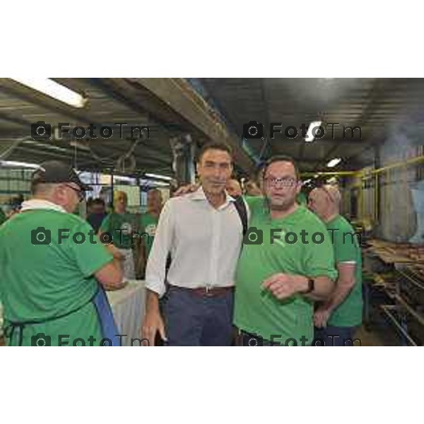 Tiziano Manzoni/LaPresse 10-08- 2024 Bergamo, Italia CronacaPontida Bergamo Generale Roberto Vannacci alla festa della Lega 2024