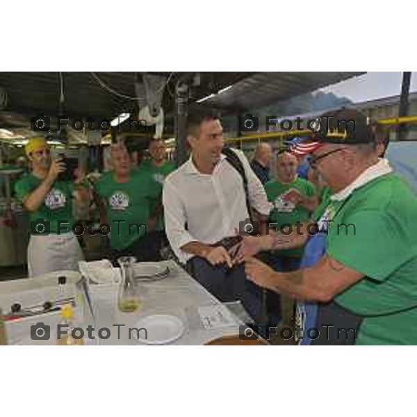 Tiziano Manzoni/LaPresse 10-08- 2024 Bergamo, Italia CronacaPontida Bergamo Generale Roberto Vannacci alla festa della Lega 2024