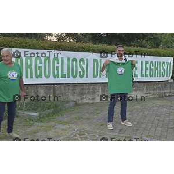 Tiziano Manzoni/LaPresse 10-08- 2024 Bergamo, Italia CronacaPontida Bergamo Generale Roberto Vannacci alla festa della Lega 2024