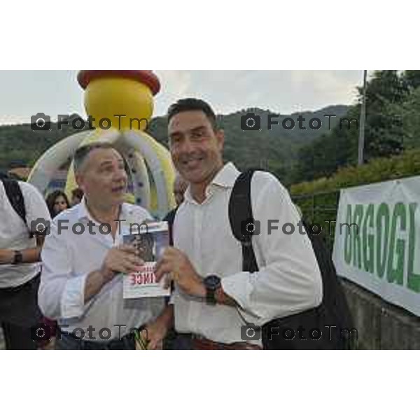 Tiziano Manzoni/LaPresse 10-08- 2024 Bergamo, Italia CronacaPontida Bergamo Generale Roberto Vannacci alla festa della Lega 2024