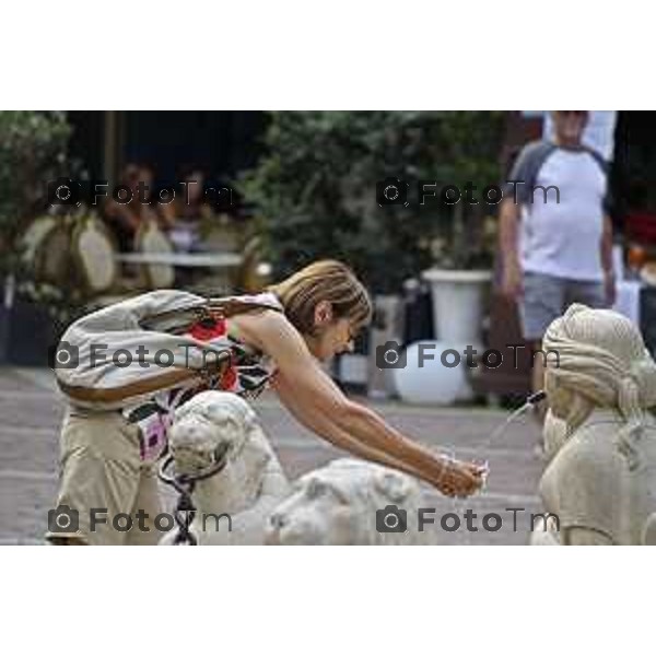 Tiziano Manzoni/LaPresse 14--06- 2024 Bergamo, Italia Cronaca Bergamo Bergamo 14 agosto turisti gente città ferragosto