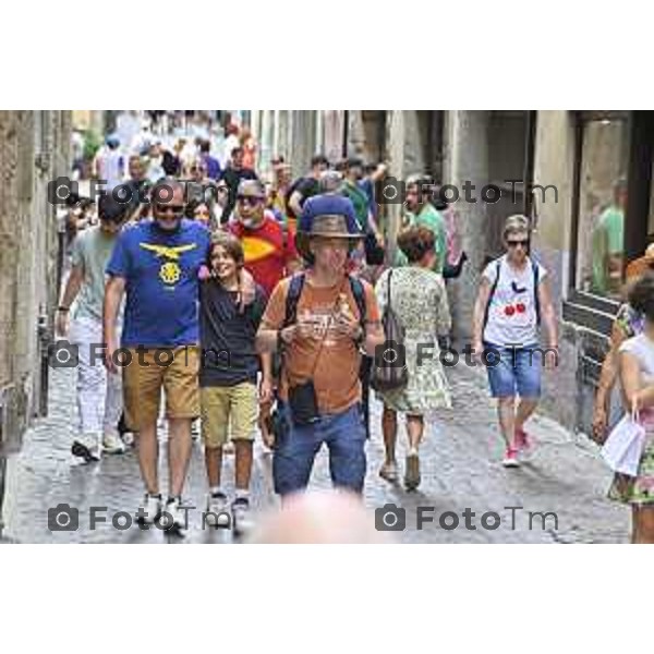 Tiziano Manzoni/LaPresse 14--06- 2024 Bergamo, Italia Cronaca Bergamo Bergamo 14 agosto turisti gente città ferragosto