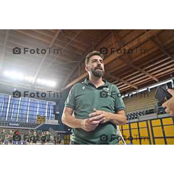 Tiziano Manzoni/LaPresse 20-08- 2024 Bergamo, Italia CronacaTreviglio Brianza Basket palafacchetti presentazione squadra Davide Villa