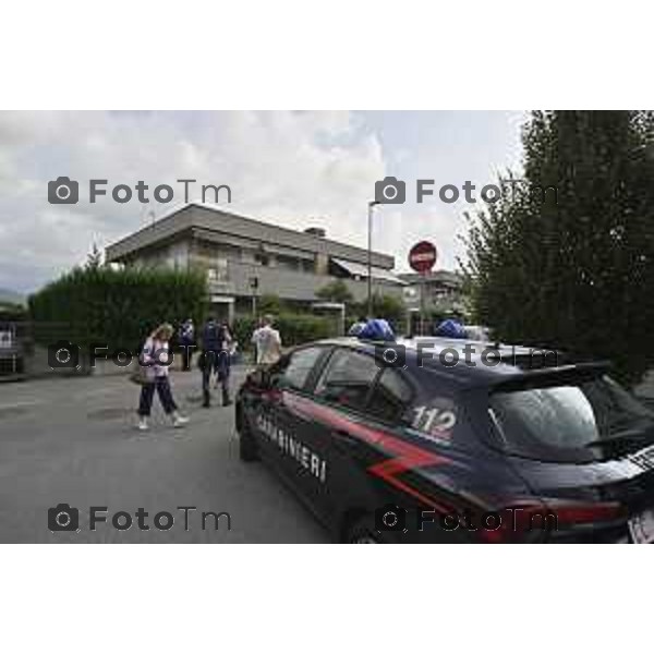 Tiziano Manzoni/LaPresse 22-08- 2024 Bergamo, Italia Cronaca Nera omicidio Sharon Verzeni Sergio Ruocco con i carabinieri sopraluogo all\'abitazione della coppia