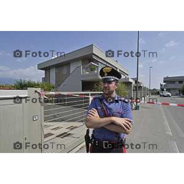 Tiziano Manzoni/LaPresse 23-08- 2024 Bergamo, Italia Cronaca Nera omicidio Sharon Verzeni Sergio Ruocco con i carabinieri i ris secondo perquisizione alla casa di Sharon