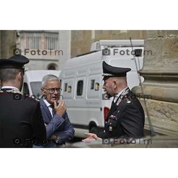 Tiziano Manzoni/LaPresse 26-08- 2024 Bergamo, Italia Bergamo Giuseppe Forlenza con il colonello riccardo Ponzone per Sant\'Alessandro Patrono