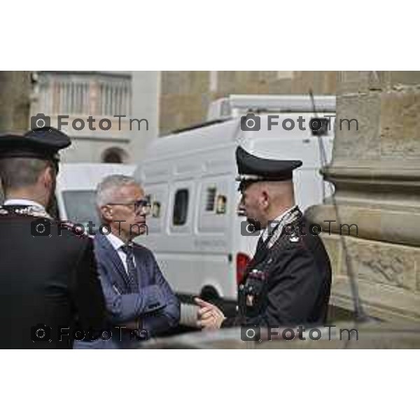 Tiziano Manzoni/LaPresse 26-08- 2024 Bergamo, Italia Bergamo Giuseppe Forlenza con il colonello riccardo Ponzone per Sant\'Alessandro Patrono