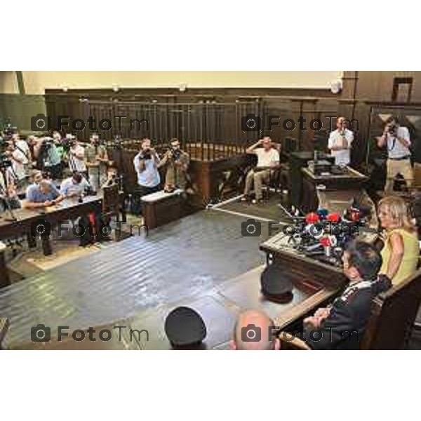 Tiziano Manzoni/LaPresse 30-08- 2024 Bergamo, Italia Cronaca Nera Bergamo Procura conferenza Omicidio Sharon Verzeni dopo il fermo Moussa Sangare. Ponzoni Sauco e Maria Cristina Rota ispondono alle domande dei gionranlisti