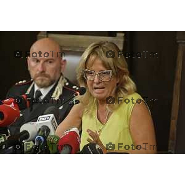 Tiziano Manzoni/LaPresse 30-08- 2024 Bergamo, Italia Cronaca Nera Bergamo Procura conferenza Omicidio Sharon Verzeni dopo il fermo Moussa Sangare. Ponzoni Sauco e Maria Cristina Rota ispondono alle domande dei gionranlisti